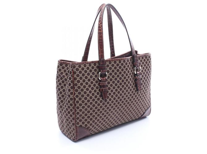 Céline Celine Macadam Präge-Tote Bag Braun - Ansicht 2