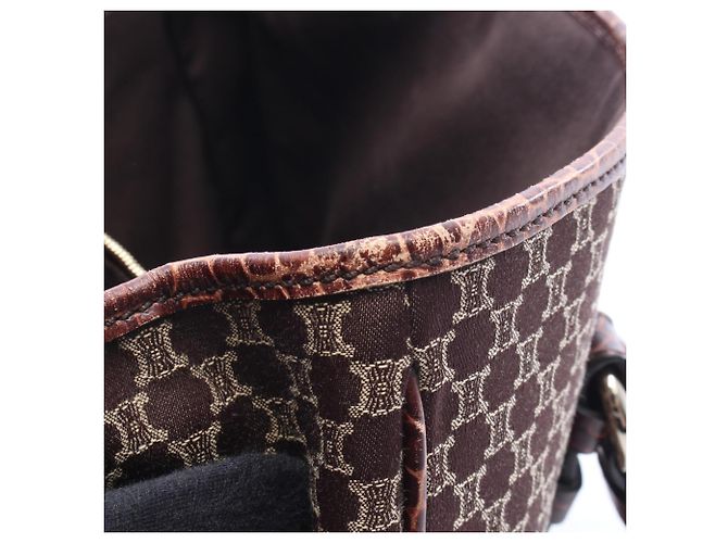 Céline Celine Macadam Präge-Tote Bag Braun - Ansicht 7