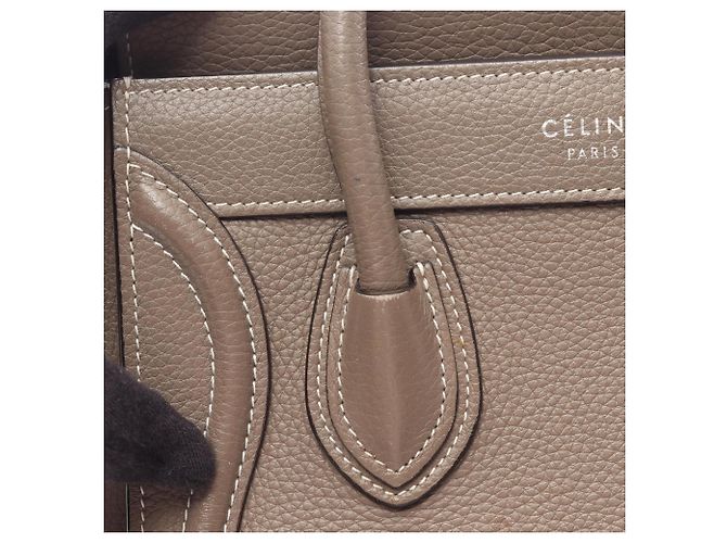 Céline Borsa 2-Way Celine Luggage Nano Shopper Marrone - vista 10