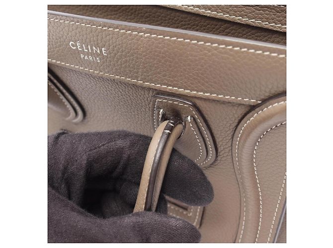Céline Borsa 2-Way Celine Luggage Nano Shopper Marrone - vista 12
