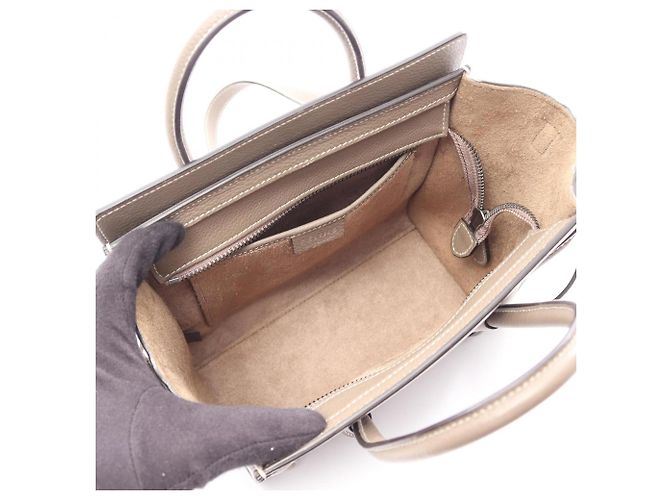 Céline Borsa 2-Way Celine Luggage Nano Shopper Marrone - vista 3
