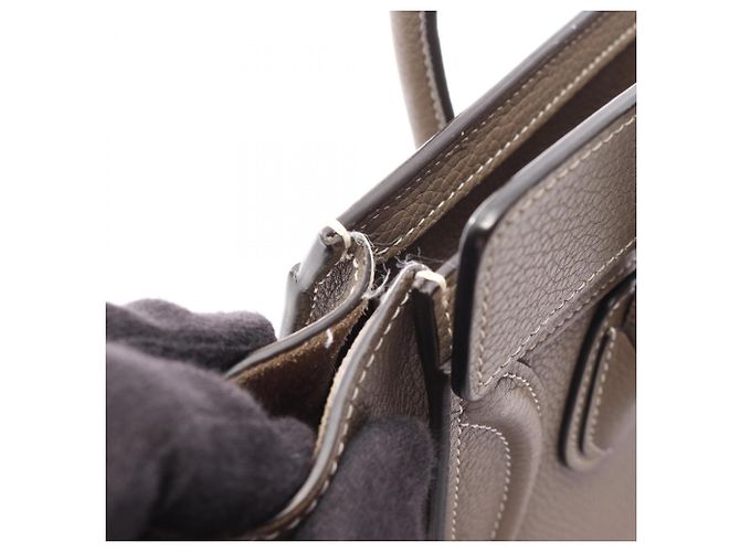 Céline Borsa 2-Way Celine Luggage Nano Shopper Marrone - vista 6