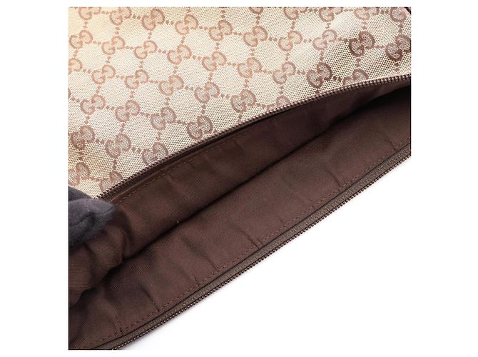 Borsa a Spalla Gucci GG Canvas Marrone Beige - vista 5