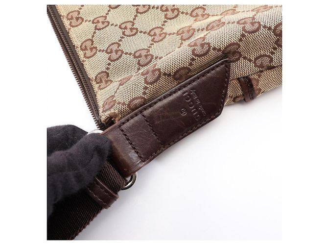 Borsa a Spalla Gucci GG Canvas Marrone Beige - vista 9