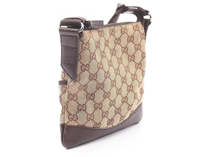 Borsa a Spalla Gucci GG Canvas Marrone Beige - vista 2