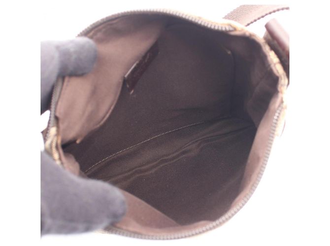 Borsa a Spalla Gucci GG Canvas Marrone Beige - vista 3