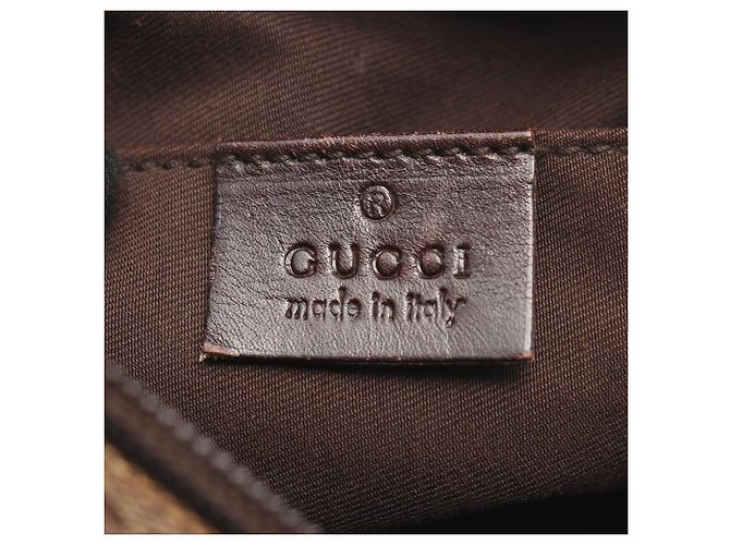 Borsa a Spalla Gucci GG Canvas Marrone Beige - vista 4