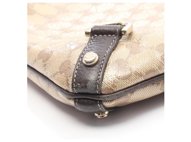 Borsa a Spalla Gucci Abbey GG Crystal Marrone Beige - vista 11