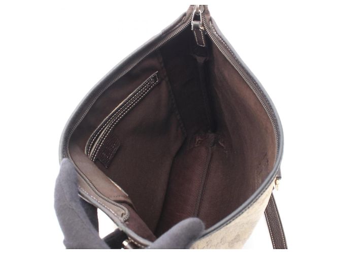 Borsa a Spalla Gucci Abbey GG Crystal Marrone Beige - vista 3