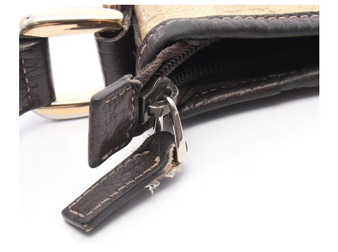 Borsa a Spalla Gucci Abbey GG Crystal Marrone Beige - vista 6