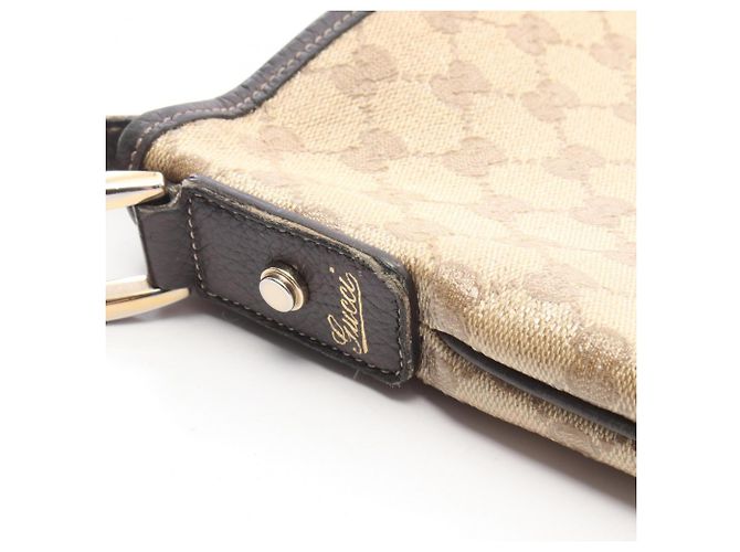 Borsa a Spalla Gucci Abbey GG Crystal Marrone Beige - vista 9