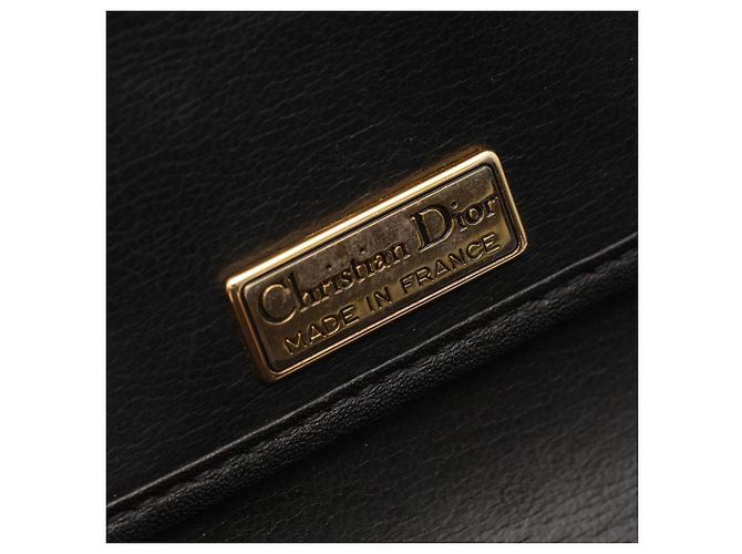 Borsa in pelle nera Christian Dior Nero - vista 4