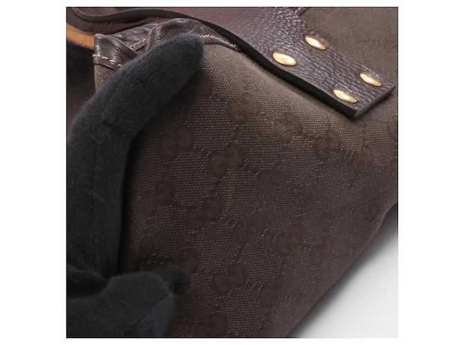 Borsa Tote Gucci Large GG Canvas Marrone - vista 10