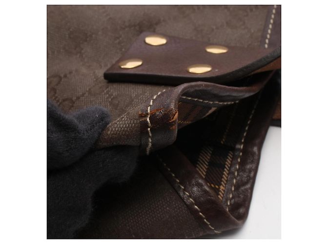 Borsa Tote Gucci Large GG Canvas Marrone - vista 9