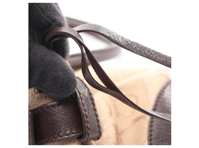 Bolso de hombro Salvatore Ferragamo Gancini Castaño Beige - vista 9