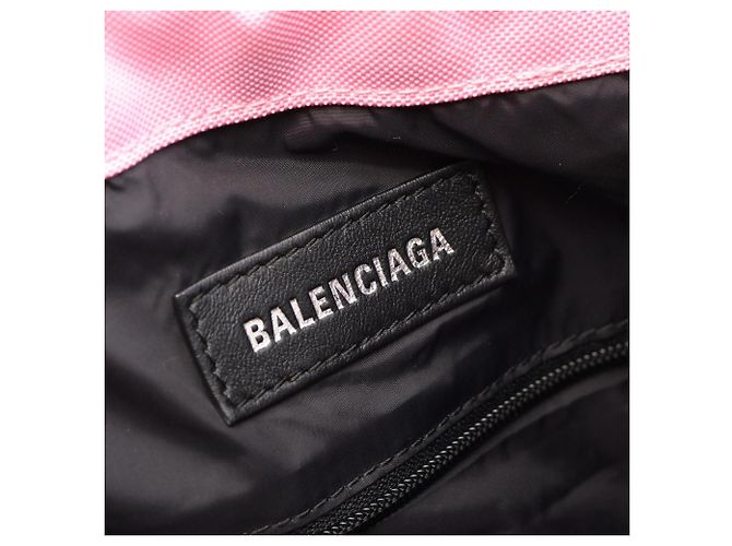 Borsa Tote 2Way Balenciaga 24 7 Medium Nero Rosa - vista 4