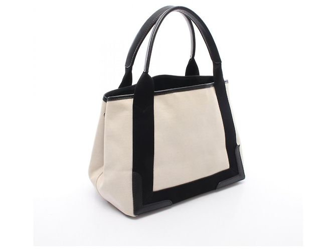 Everyday Borsa Tote Balenciaga NAVY CABAS S Nero Bianco - vista 2