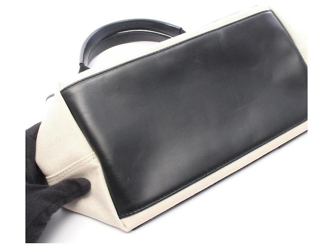 Everyday Borsa Tote Balenciaga NAVY CABAS S Nero Bianco - vista 9