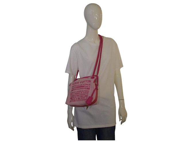 Louis Vuitton That's Love Borsa a Spalla Tela Rosa Cruise 2005 Beige - vista 5