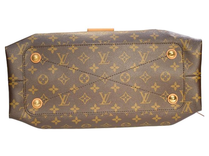 Bolso de hombro LOUIS VUITTON Olympe en lona Monogram y cuero Aurore Berry Francia Castaño Roja - vista 8