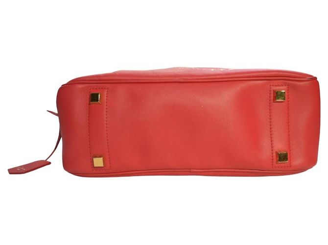 Louis Vuitton Sofia Coppola SC Borsa Bowling Slim Pelle Rossa Rosso - vista 11