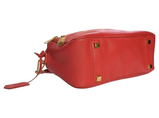 Louis Vuitton Sofia Coppola SC Borsa Bowling Slim Pelle Rossa Rosso - vista 12