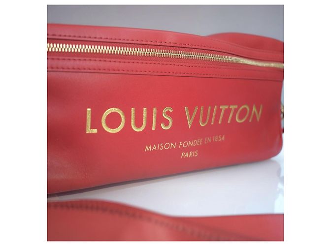 Louis Vuitton Sofia Coppola SC Borsa Bowling Slim Pelle Rossa Rosso - vista 18