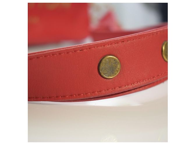 Louis Vuitton Sofia Coppola SC Borsa Bowling Slim Pelle Rossa Rosso - vista 19