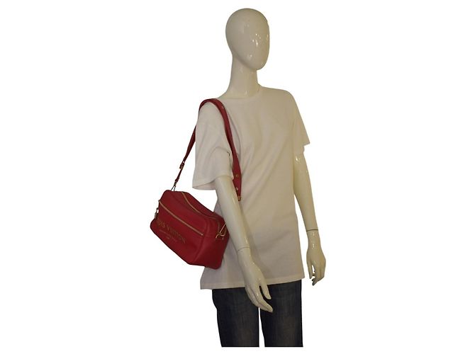 Louis Vuitton Sofia Coppola SC Borsa Bowling Slim Pelle Rossa Rosso - vista 4