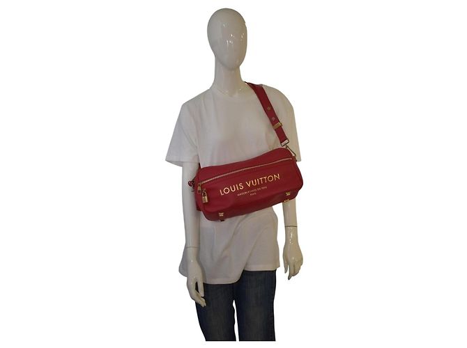 Louis Vuitton Sofia Coppola SC Borsa Bowling Slim Pelle Rossa Rosso - vista 6