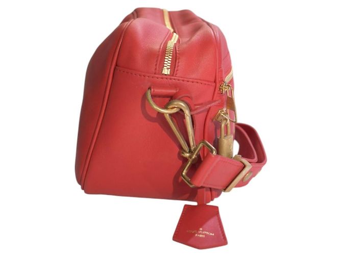 Louis Vuitton Sofia Coppola SC Borsa Bowling Slim Pelle Rossa Rosso - vista 8
