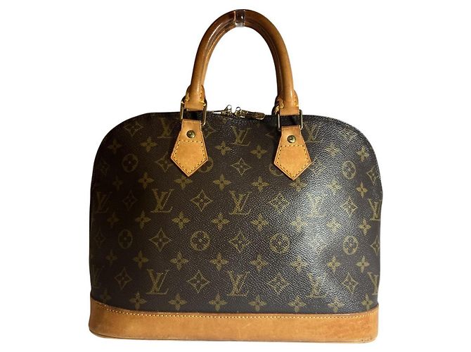Borsa Alma Louis Vuitton in tela Monogram Marrone - vista 2