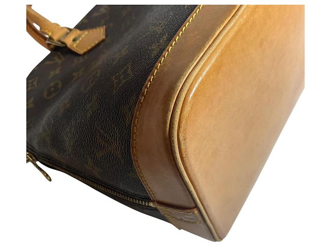 Borsa Alma Louis Vuitton in tela Monogram Marrone - vista 6