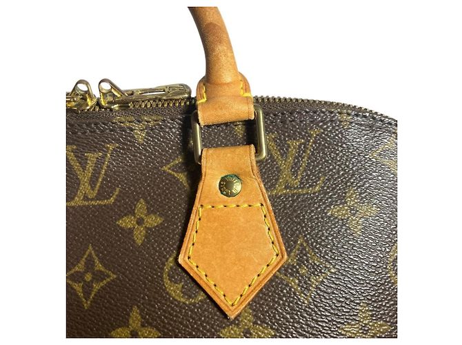Borsa Alma Louis Vuitton in tela Monogram Marrone - vista 9
