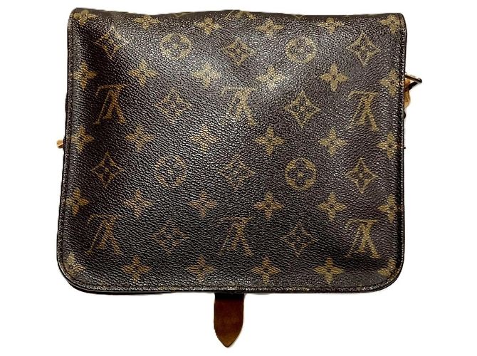 Borsa a tracolla Louis Vuitton Monogram Cartouchiere MM Marrone - vista 2