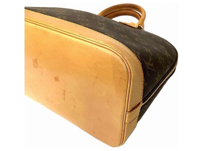 Borsa Louis Vuitton Alma - Tela Monogram Marrone - vista 7