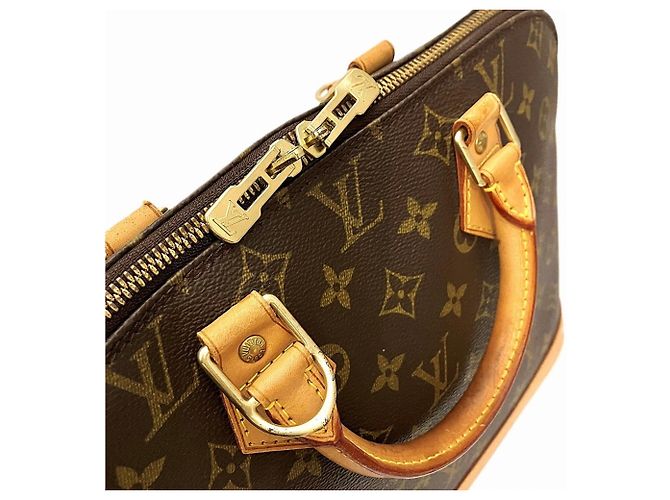 Borsa Louis Vuitton Alma - Tela Monogram Marrone - vista 8