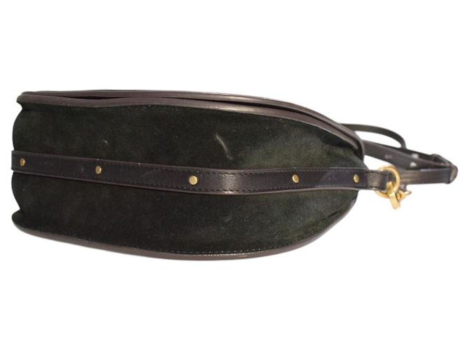 Chloé Borsa a tracolla CHLOE Nile Medium in pelle nera Crossbody Saddle Italia Nero - vista 12