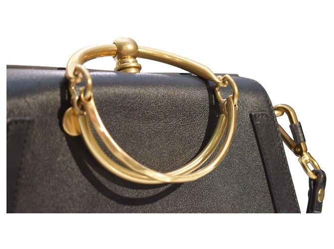 Chloé Borsa a tracolla CHLOE Nile Medium in pelle nera Crossbody Saddle Italia Nero - vista 15
