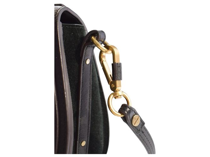 Chloé Borsa a tracolla CHLOE Nile Medium in pelle nera Crossbody Saddle Italia Nero - vista 17