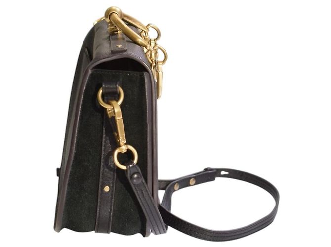 Chloé Borsa a tracolla CHLOE Nile Medium in pelle nera Crossbody Saddle Italia Nero - vista 6