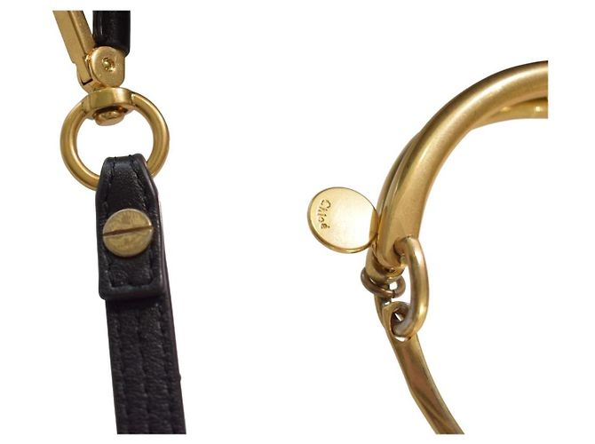 Chloé Borsa a tracolla CHLOE Nile Medium in pelle nera Crossbody Saddle Italia Nero - vista 9