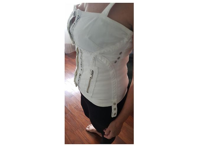 Corset de algodão branco Dolce & Gabbana - vista 10