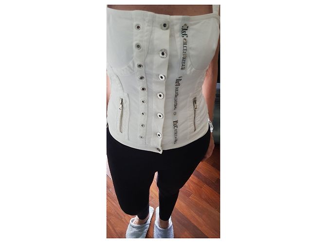Corset de algodão branco Dolce & Gabbana - vista 13