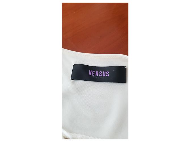 Vestido blanco de mujer Versus Versace con detalles de strass - vista 4