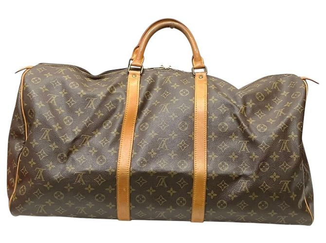 Borsa Boston Louis Vuitton Keepall 60 Marrone - vista 2