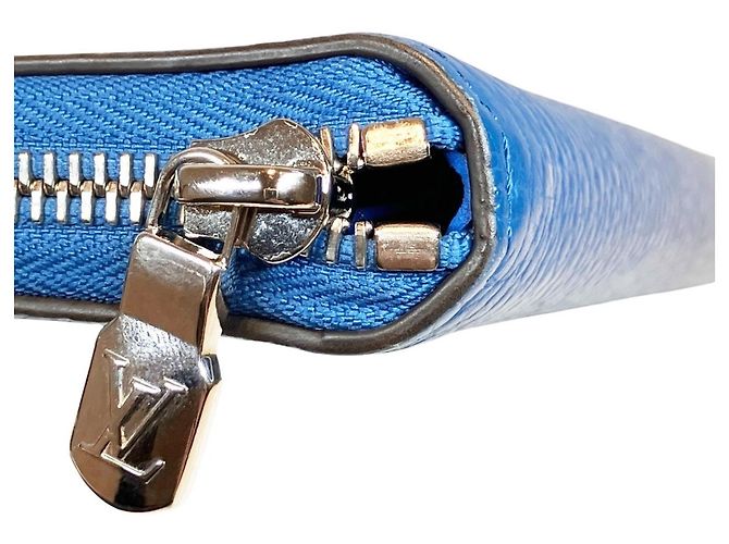 Louis Vuitton Taiga Zippy Wallet Blau - Ansicht 6
