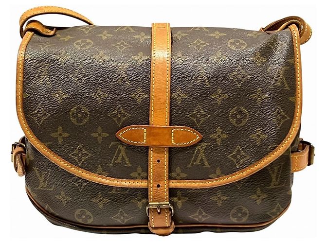 Borsa a Spalla Louis Vuitton Saumur 30 Marrone - vista 2