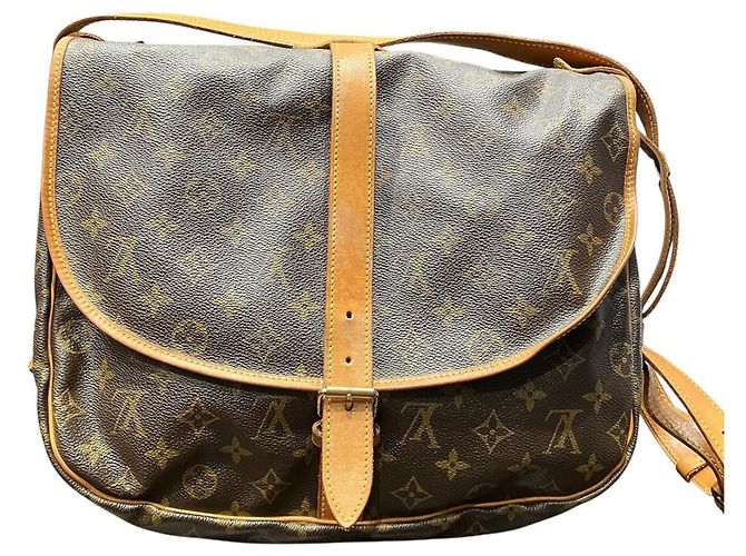 Borsa a Spalla Louis Vuitton Saumur 30 Marrone - vista 2