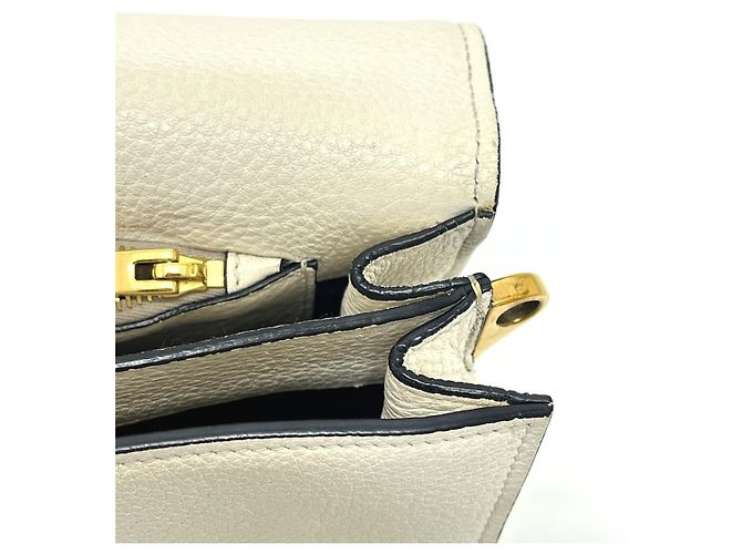 PRADA 1BD159 Borsa 2-Way in pelle Vitello Daino Bianco - vista 11